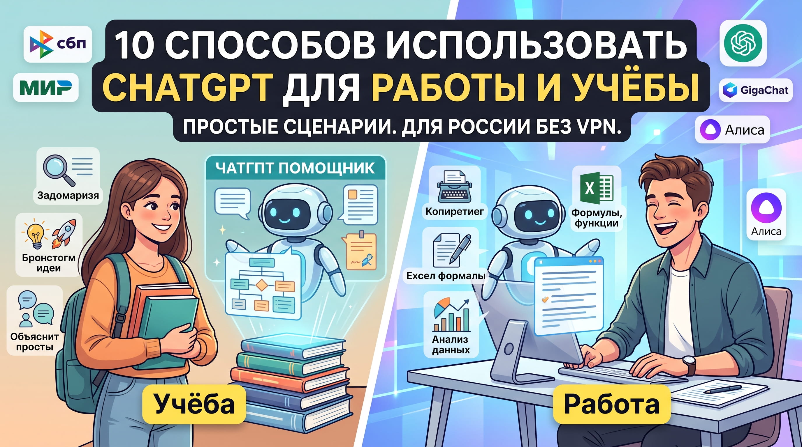 10 способов использовать ChatGPT для работы и учёбы